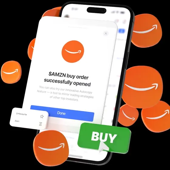 Una orden de compra confirmada en la app de NAGA